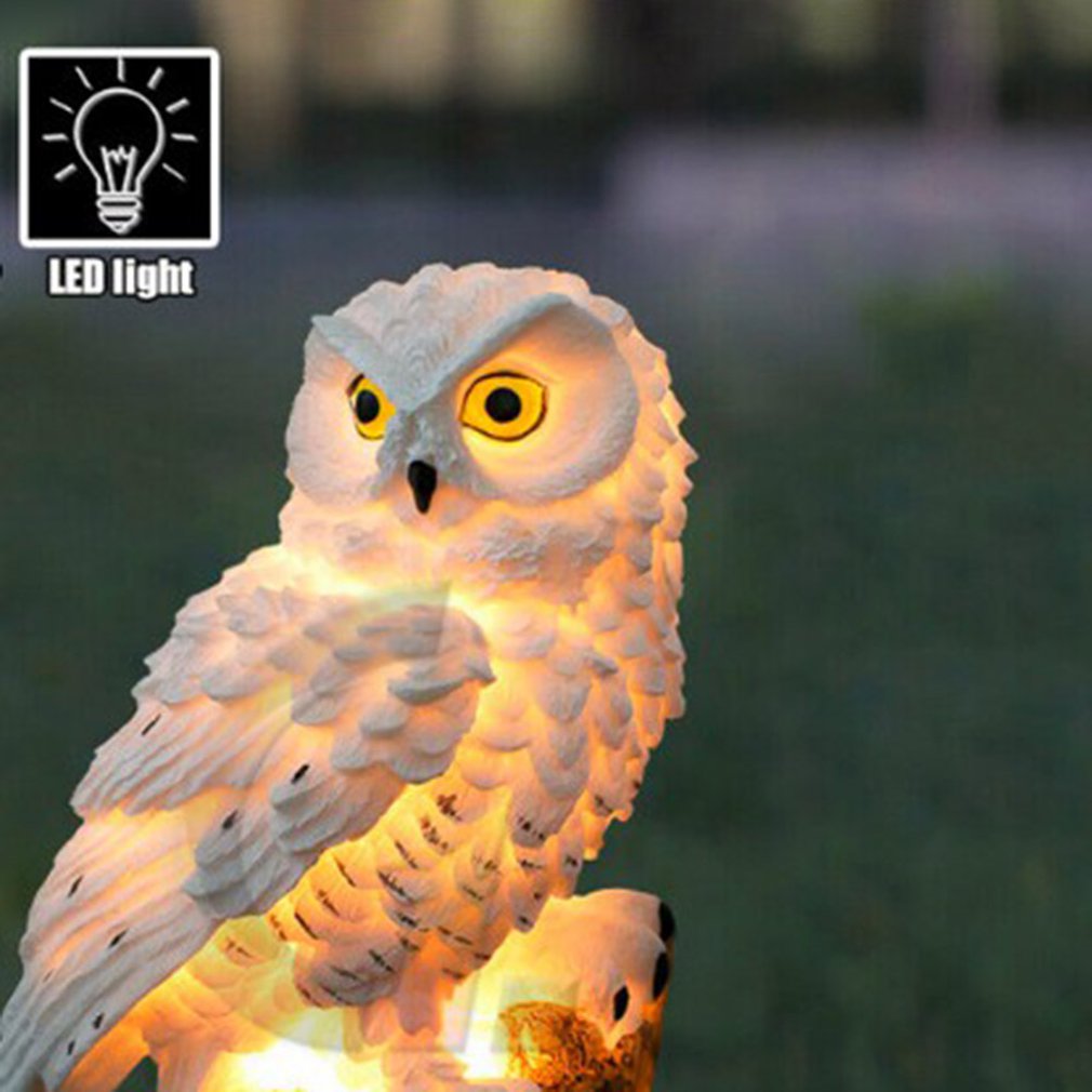 Led-tuinverlichting, zonne-energie, uilvormige nachtlampjes, op zonne-energie werkende tuinlamp, tuinlampen op zonne-energie