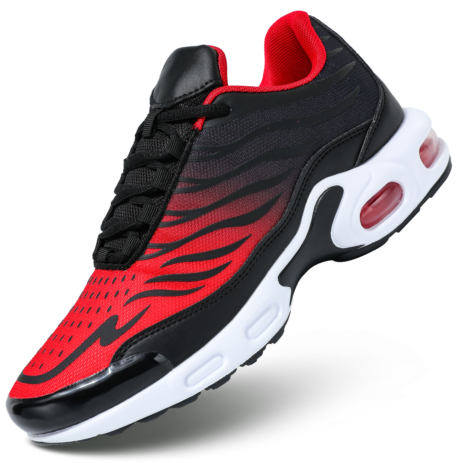 Herreløpesko air lave sko for menn basketball joggesko tennis sport fitness crosstrainere: Rød / 6.5