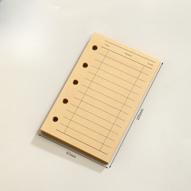 M5 løse ark notatbok refill spiralperm innvendig side rutenett blank linje dagbok agenda planlegger skoleartikler: Blandet farge