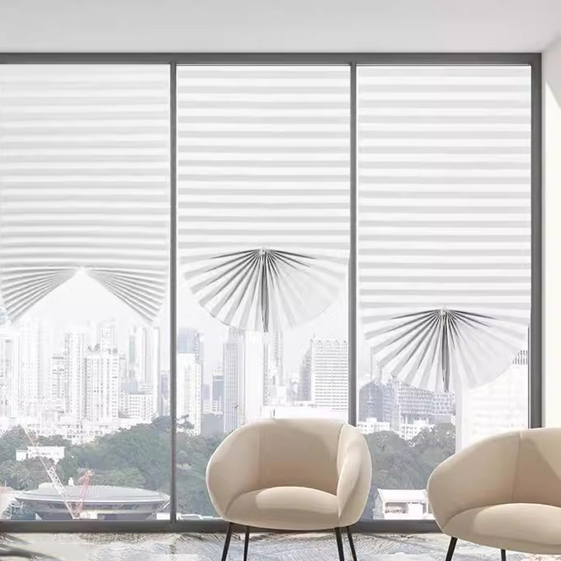 Persianas de ventana, persianas plisadas no tejidas, cortina parasol autoadhesiva, cortina de protección solar para ventana, persianas semi-sombreadas decorativas