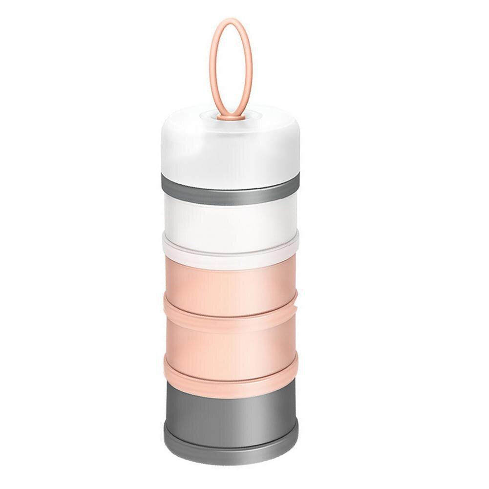 Baby Food Dispenser Multiple Layers Waterproof Detachable Food Storage Opening Cereal Infant Snack Container for Home Use: Pink