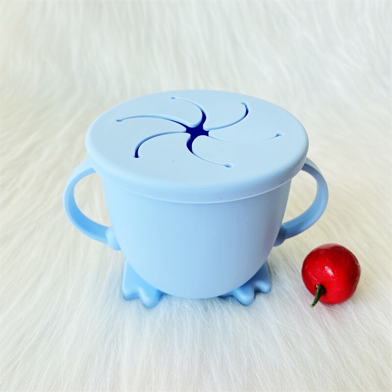 1Pcs Silicone Cartoon Children's Snack Cups -Proof Portable Shape Silicone Cups Safety Environmental: 8
