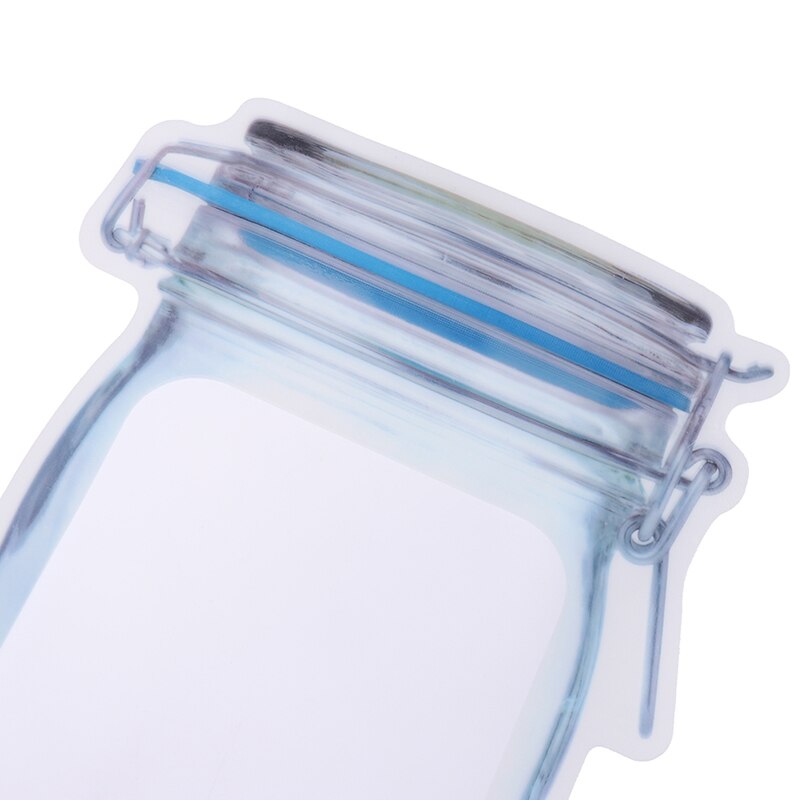 10 Stuks Herbruikbare Snack Tas Vriezer Hermetische Voedsel Opbergtas Voedsel Verse Afdichting Fles Blikjes Keuken Organizer Mason Jar Voor reizen