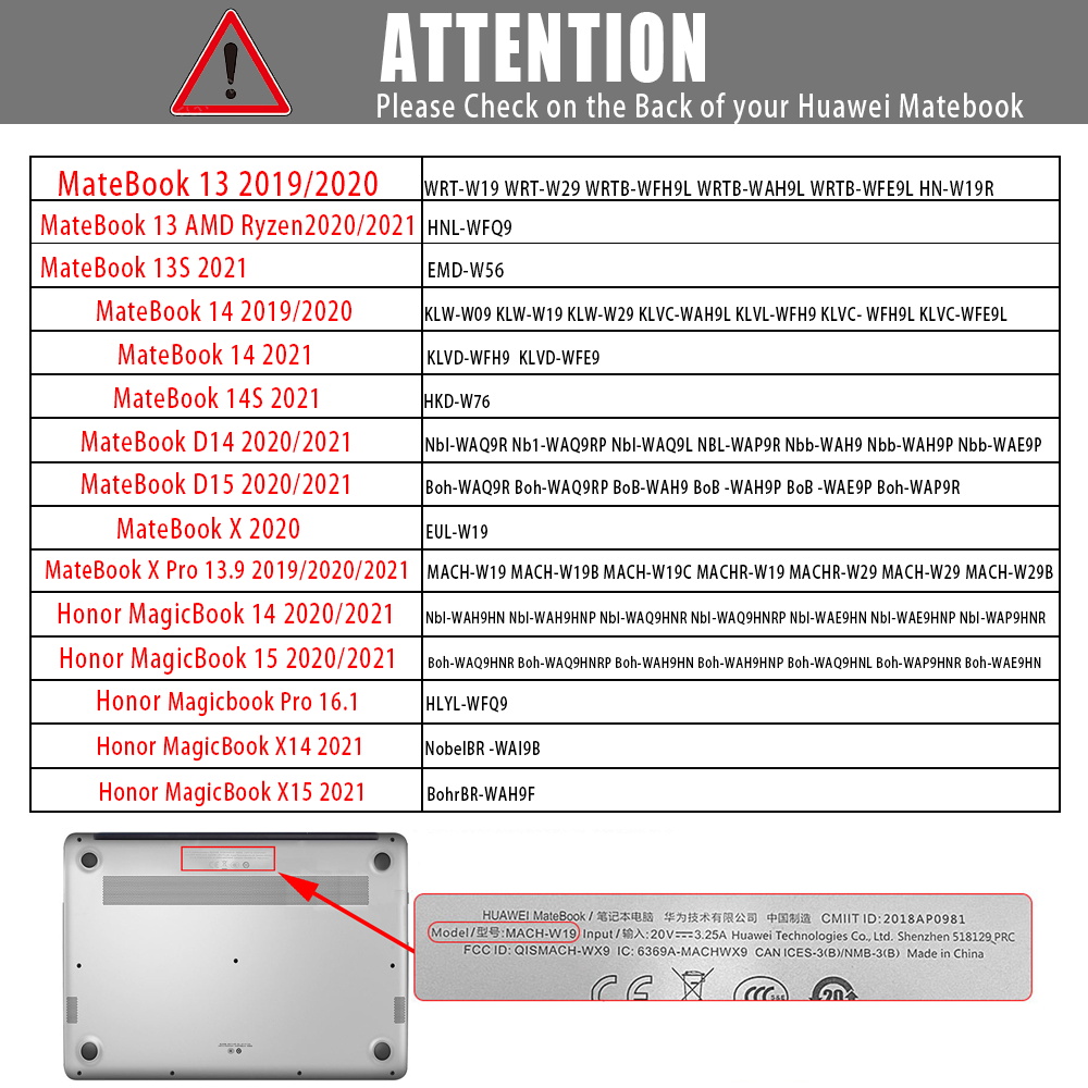 Laptop fallen Für Huawei MateBook D14/D15/13/14/Magicbook Profi 16.1/MateBook X /MateBook X Profi 13.9/Honor MagicBook 14/15