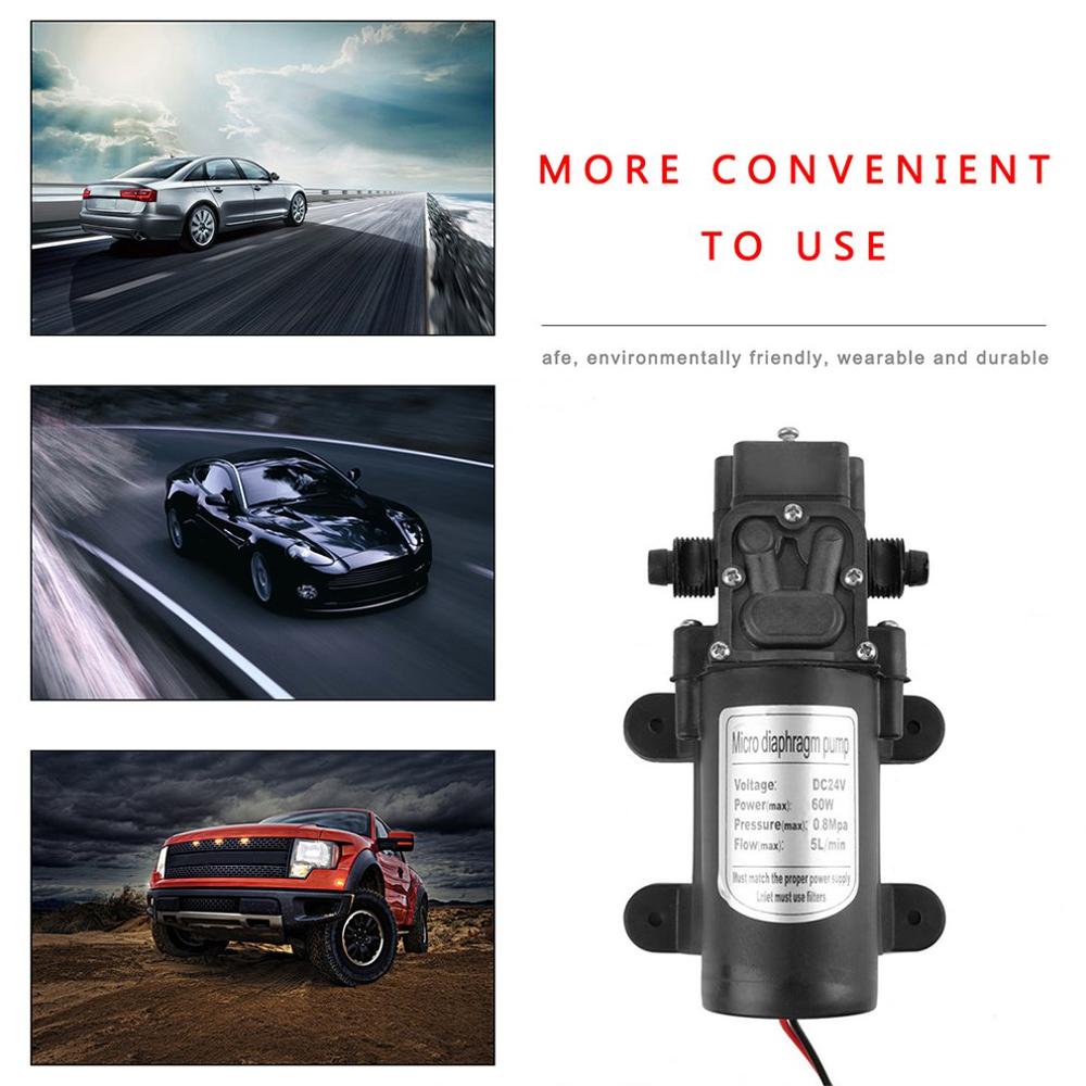 Micro Electric Diaphragm Pump High Pressure Electric Diaphragm Pump 5l / Min DC 12v 60w Water Pump 0.8mpa 5l / Min