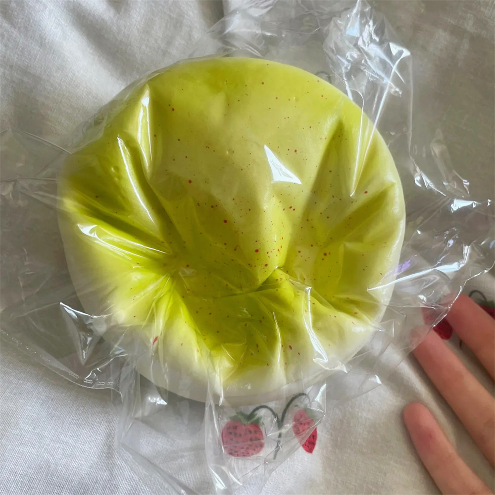 5 tums matcha kaka grön dim squishy mjuk sockerkaka baskisk kaka brödmodell gör-det-själv lekmat långsam rund form dekoration skrivbordsdisplay