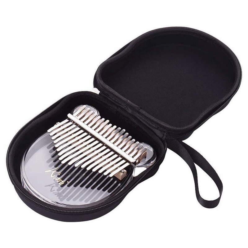 KIMI 17 Key Kalimba Acrylic Thumb Piano Transparent Keyboard Instrument with Tuner Hammer + Gig Bag + Sticks