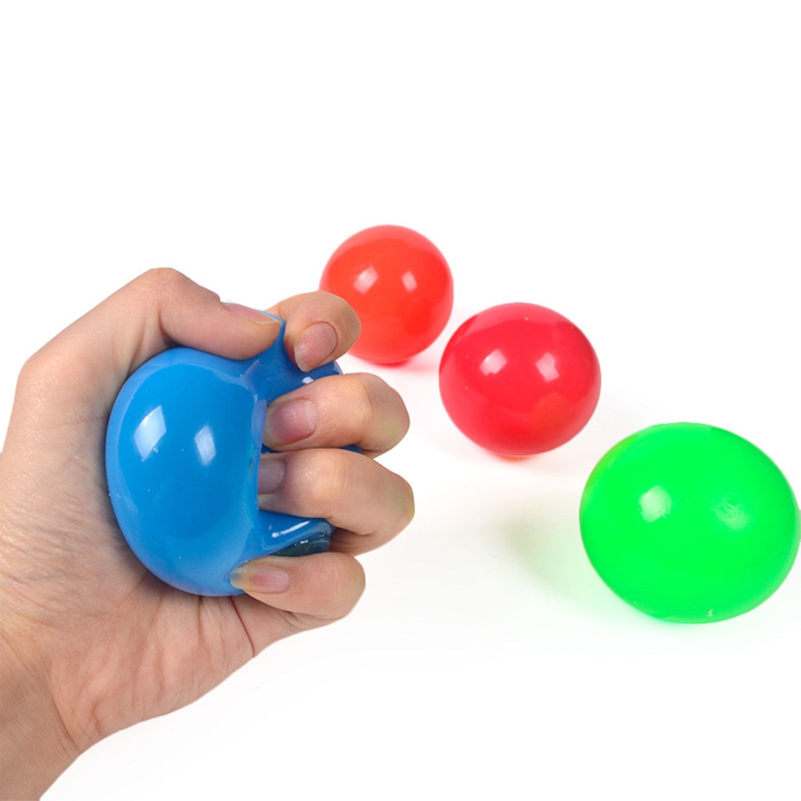 Magia pegajosa TPR bola Diana fluorescente pegajosa Bola de pared de descompresión de juguete de Anti-estrés calabaza juguetes de los niños de alivio de Estrés para Adultos