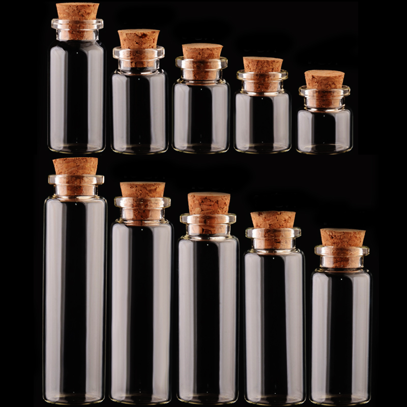 10 24*12mm kleine glasflaschen weckglas nachricht flasche günstige Kork flasche DIY kleine glas flasche Mini Container
