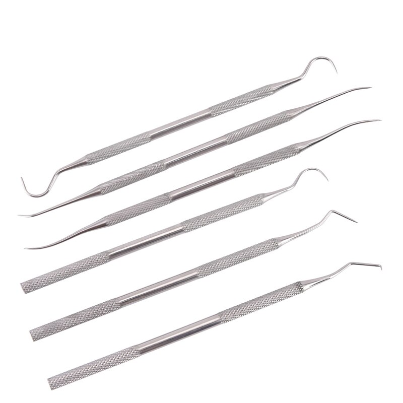Firedelt sett seksdelt sett til alternativer tannmaterialer tanninstrumenter periodontalt instrument curette sonde