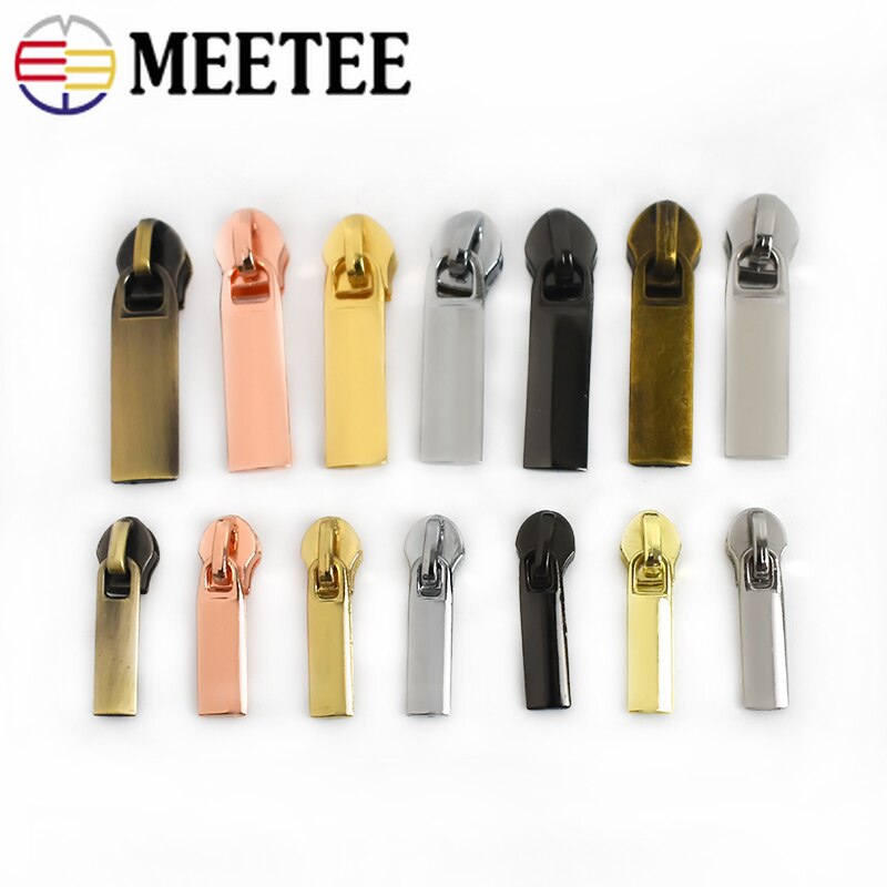 30 sztuk Meetee 6/8mm suwaki Zipper dla 3 #5 # nylonowe zamki błyskawiczne dół kurtki kieszeń Zip głowy torba zamki zestawy naprawcze DIY akcesoria
