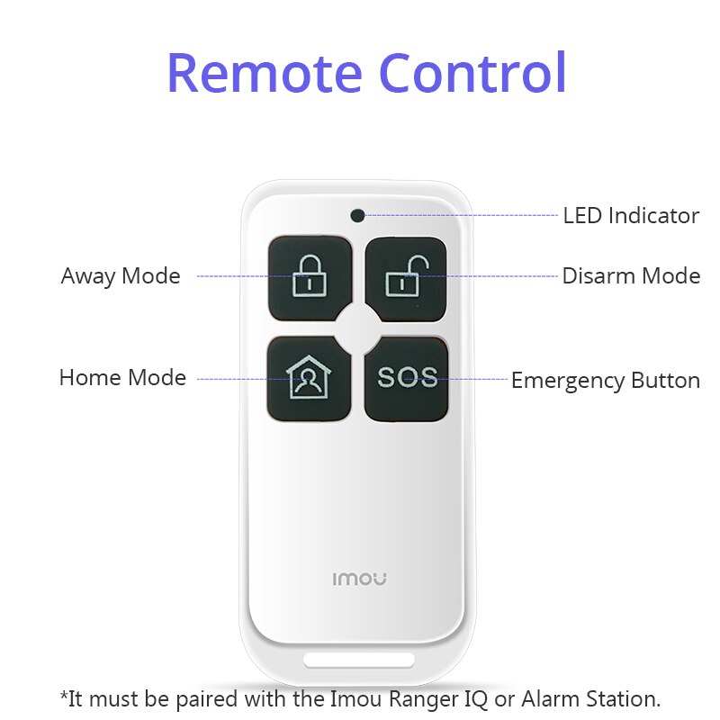 Dahua imou Smart Wireless 433Mhz 4 Bottons Remote Control Switch Controller For Home Wireless Security Alarm System(No Battery)