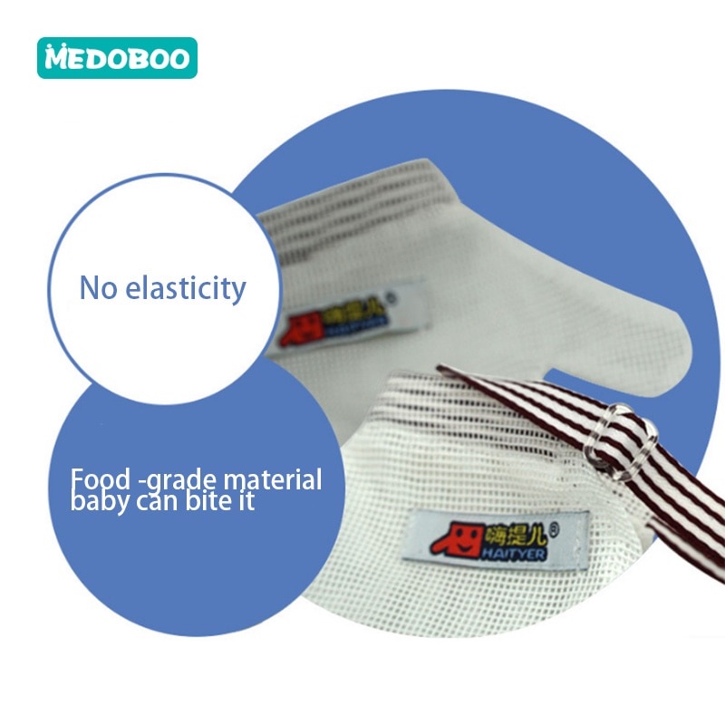 Guantes de bebé de Medoboo, guantes de dentición anti-grip para recién nacidos, guantes antiarañazos para la dentición, guantes antiarañazos para bebés