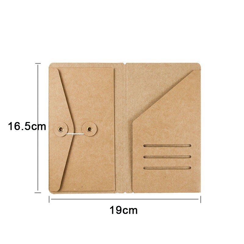 Bolsa de almacenamiento de tarjetas de papel Kraft Vintage, sobre de billetes, carpeta de archivo de recibos, cuaderno dentro de la hoja, recargas, bolsa de relleno Retro para oficina: pocket