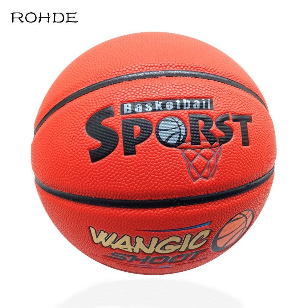 ROHDE Training Basketball Regular Size 7 PVC Material High Elastic Men's Women's Basketball: Brick Red