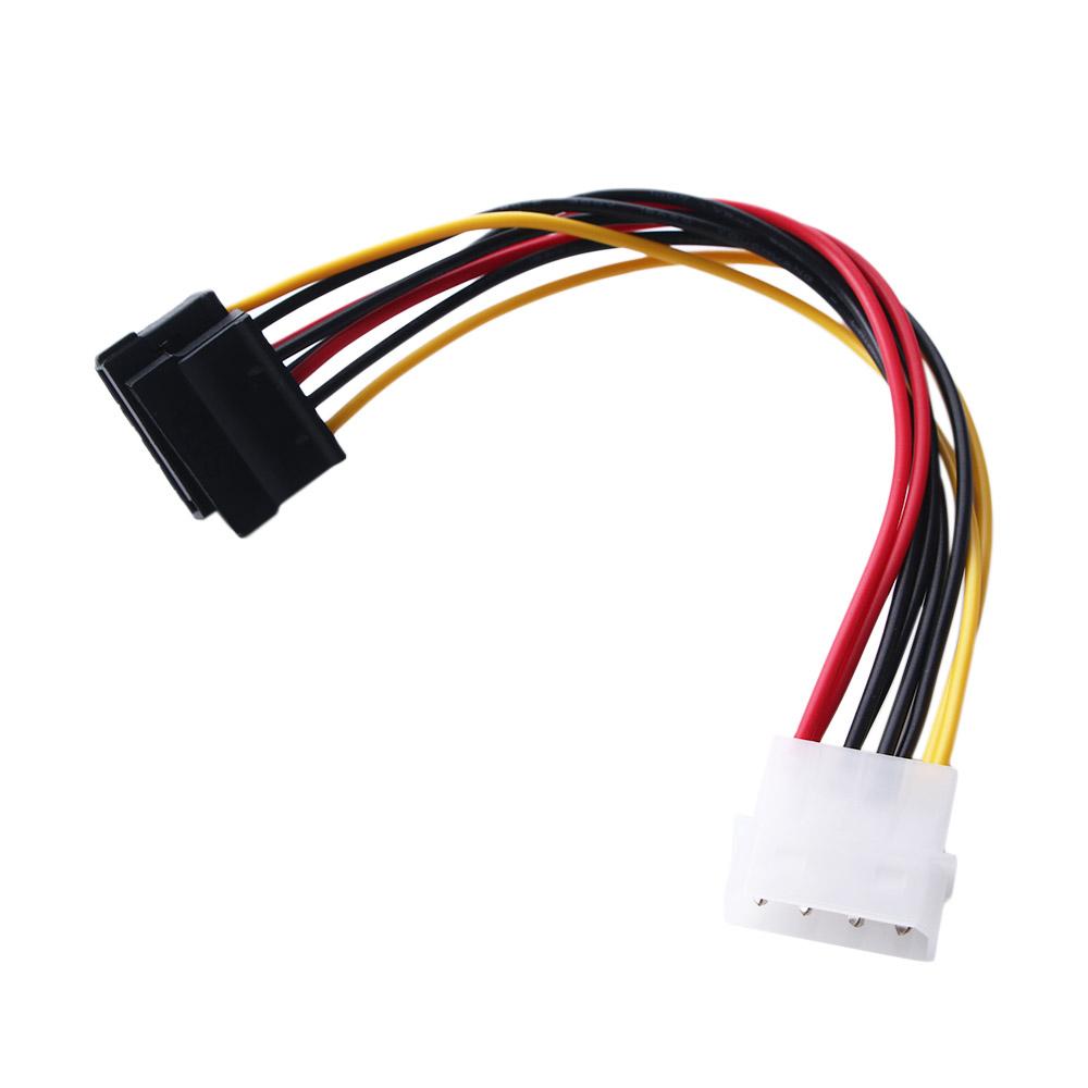 Cable de alimentación SATA Molex IDE de 4 pines a 2 Serial ATA macho a hembra, Cable adaptador SATA, Cable de extensión de alimentación, Cable de alimentación de controlador duro