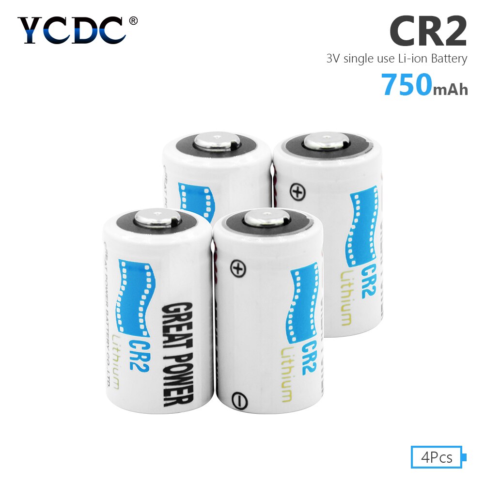 4 Stuks Premium 3 V 750Mah CR2 LiMnO2 Lithium Batterijen Voor Camcorder Walkie-Talkie Schijfrem Slot Gas lek Alarm Deurbel