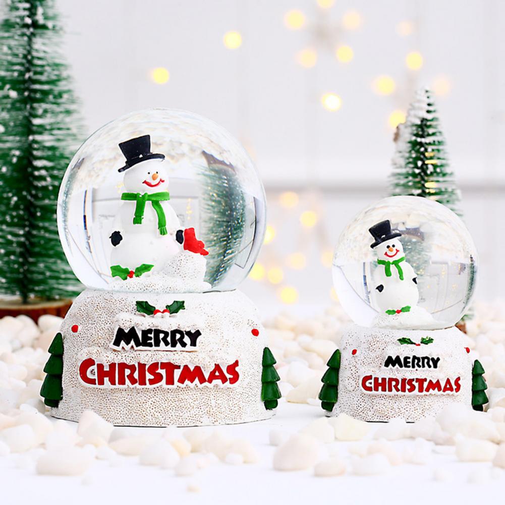 Decor Crafts Christmas Glass Snow Globe Ornament Children