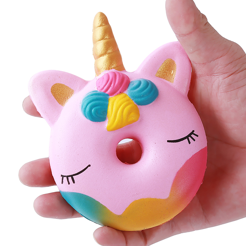 Gros beignet licorne Jumbo lente montée rose licorne beignet serrer jouet amusant pour enfants Anti stress enfants jouet