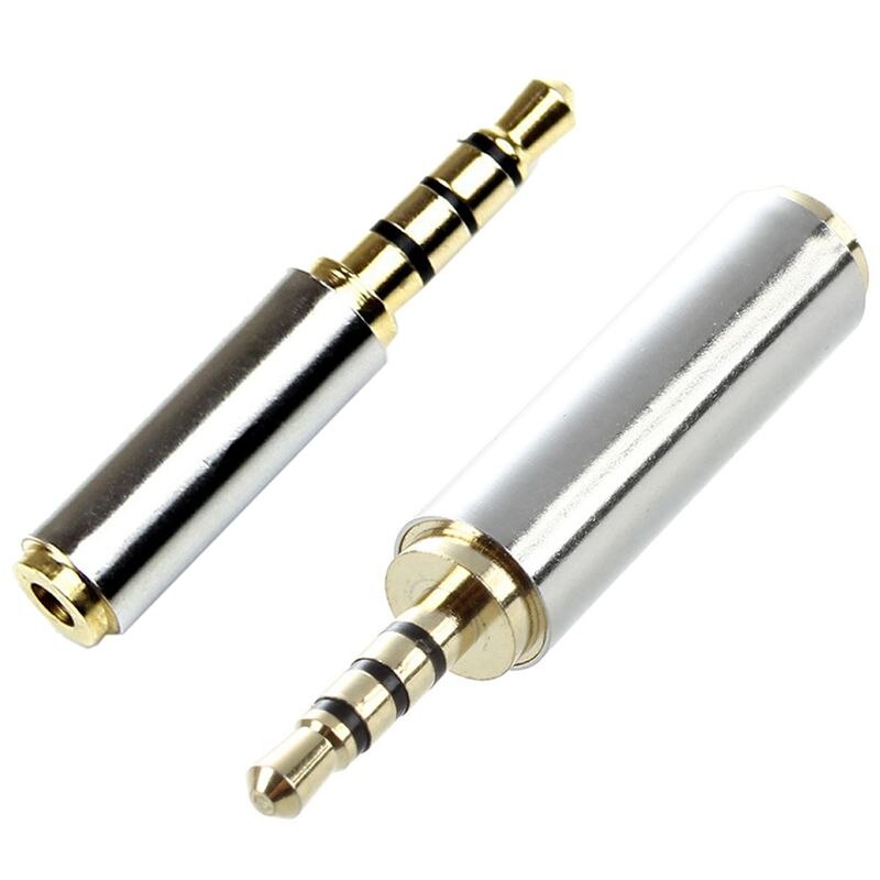 2 stuks hoofdtelefoonaansluiting adapter converter goud 2.5mm mannelijk naar vrouwelijk  o 3.5mm & 3.5mm mannelijk  to 2.5mm: Default Title