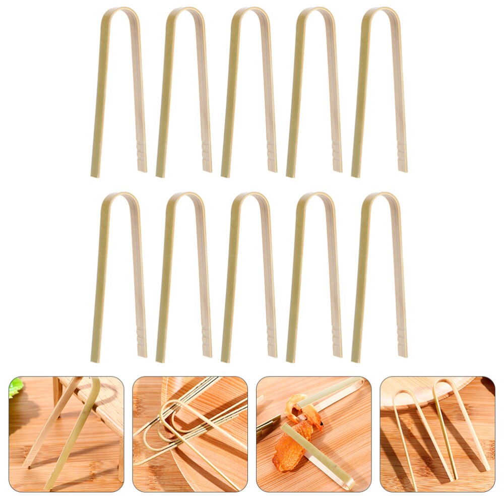 20 Stuks Bamboe Broodrooster Tang Praktische Natuurlijke Bamboe Clips Handige Gebak Clips