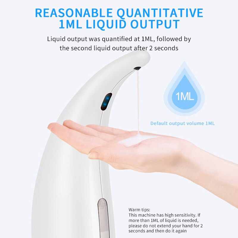 Soap Dispenser For Bathroom Kitchen Infrared Sensor Hand Washing Device Automatic Soap Dispenser 300ml Non-Contact Electric