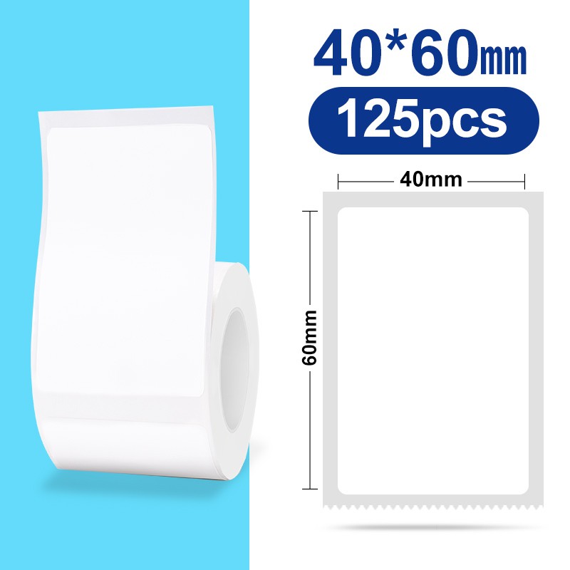30-50mm Niimbot B21 B1 B3S imprimante étiquette papier rouleau blanc autocollant impression papiers rouleaux anti-déchirure eau résistant à l'huile adhésif: Bleu
