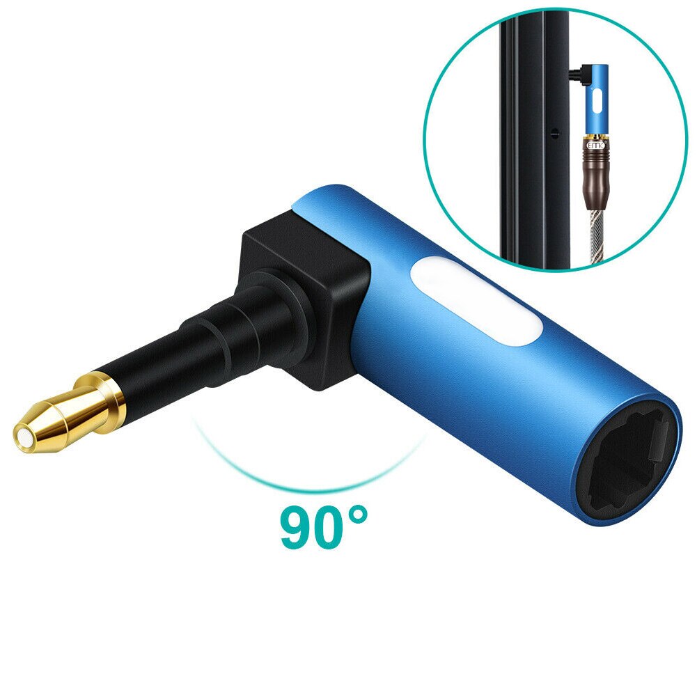 Digital 3.5mm Mini Fiber Adapter 90 Degree Optical Audio Cable Audio Adapter: Default Title