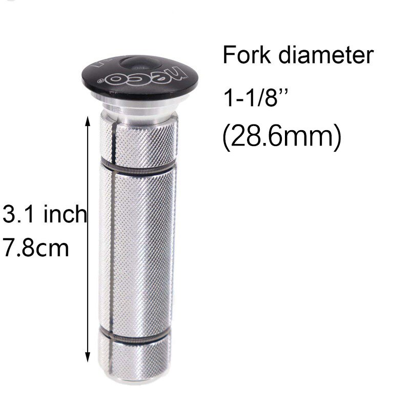 Neco Bike Headset Stem Top Cap Compression plug Nut Compressor Expansion Fork Steerer Carbon Fiber Cover Long Large Size: 28.6 Alu cap extra