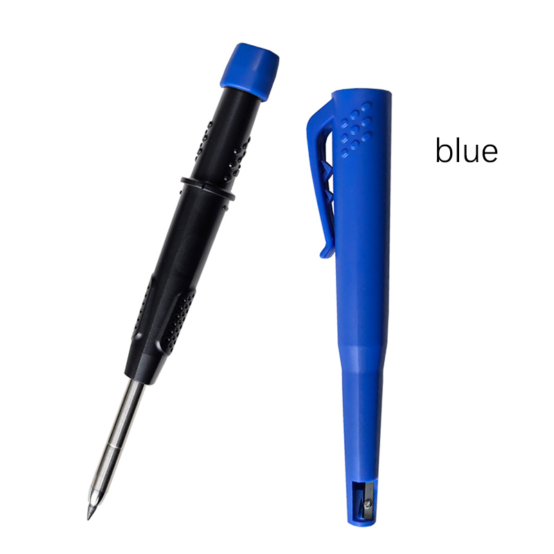 5 Colors 2.8mm Woodworking Automatic Pencil with Protective Cover Pencil Sharpener 2B Multi-Color Lead Deep Hole Marking Pen: green