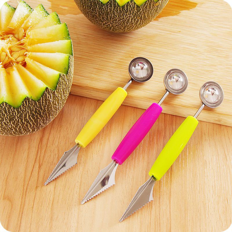 Boule à creuser créative, cuillère Baller bricolage plats froids outil pastèque Melon couteau à découper les fruits Gadgets de coupe