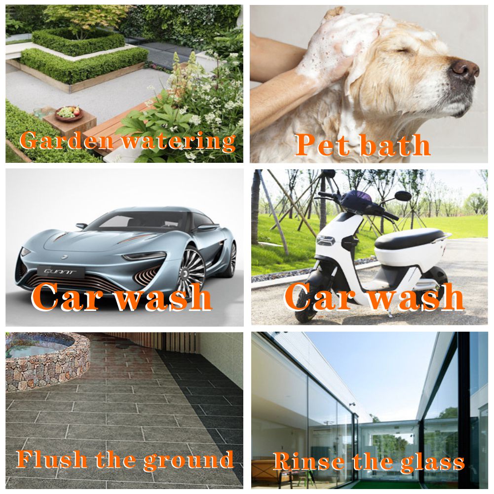 Portable High Pressure Water Gun Garden Watering Hose Nozzle High Pressure Washer Water Spray Gun Sprinkler Foam Water Gun