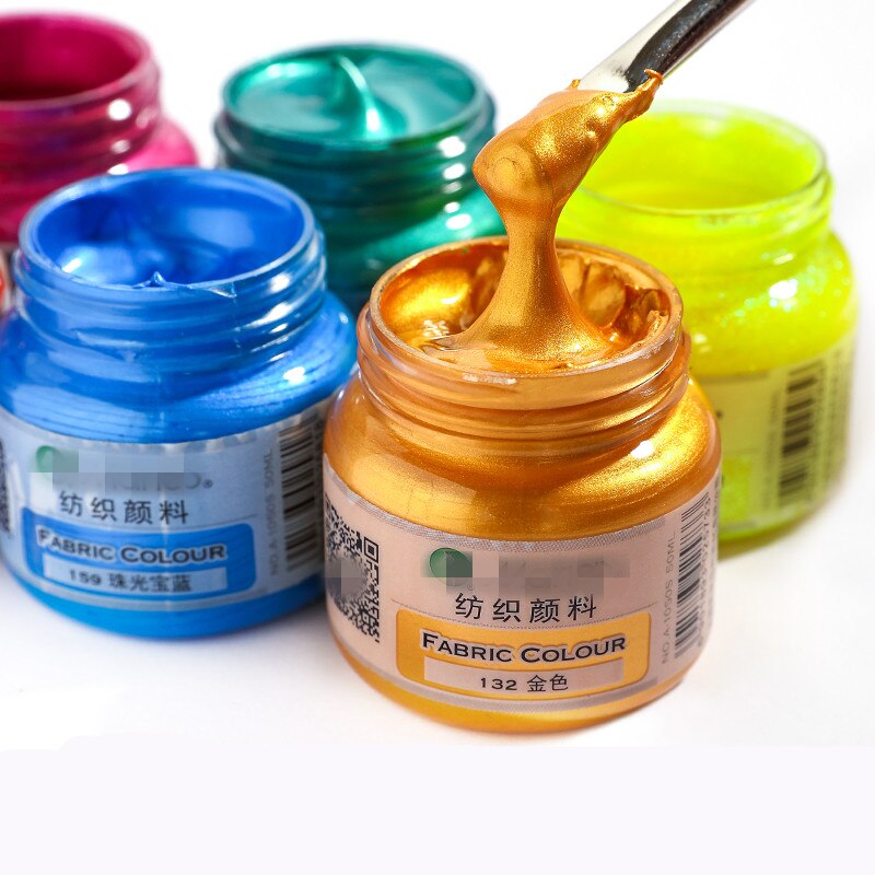 60ml Acrylic Paint Textile Fiber Pigments T-shirt Doodle Diy for Statuary Coloring DIY Hand Clothes Painted Graffiti Pigments