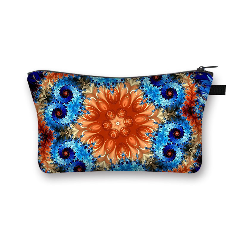 Mandala Flower Print torby kosmetyczne damskie kosmetyczka damska wielokolorowy wzór śliczne etui kosmetyczne do podróży: shzbmandala11
