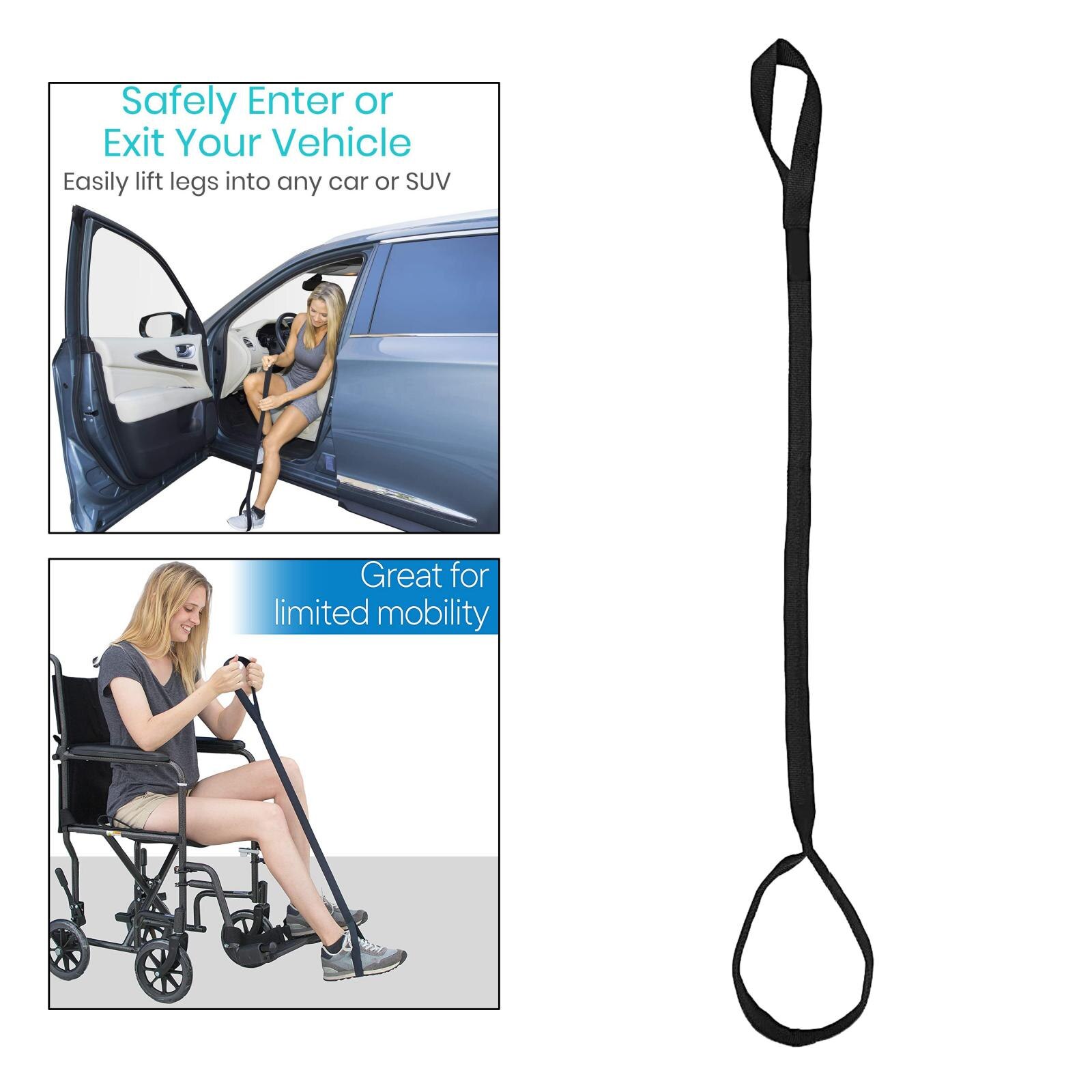 Leg Lifter Strap Rigid Foot Loop Hand Grip for Adult Senior Elderly Handicap