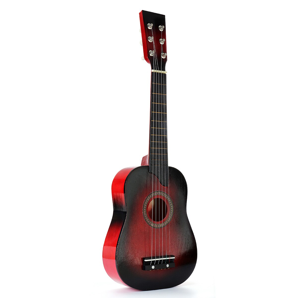 25 Inch Akoestische Gitaar 6 String Kids Houten Gitaar Voor Beginners Snaarinstrument Met Pick En String: Red