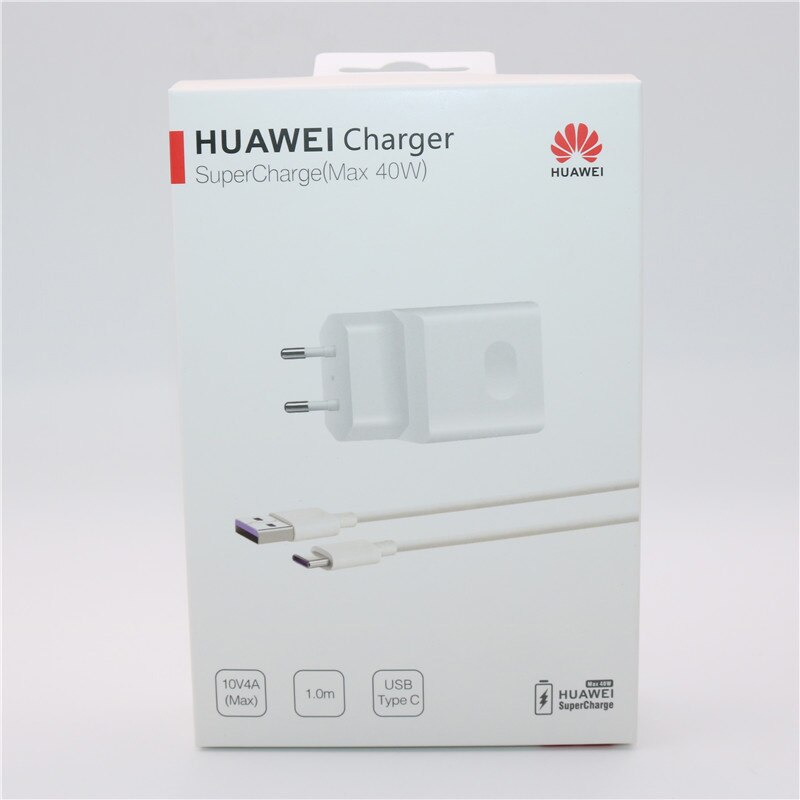 Huawei p30 pro carregador rápido original 40 w 10 v/4a ue supercharge adaptador usb 5a tipo c cabo mate 20 10 pro honra magia 2 nova 5: charger set box