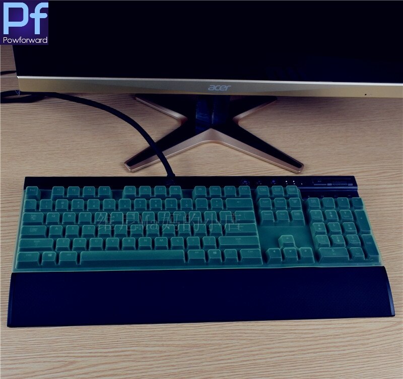 Desktop PC Waterproof dustproof Keyboard Cover Protector Skin For CORSAIR K70 mk.2 SE MK2 RGB / K68 Mechanical Gaming: green