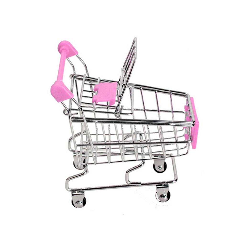 Baby Kids Simulation Mini Shopping Cart Toys Handcart Supermarket Storage Basket Trolley Toy