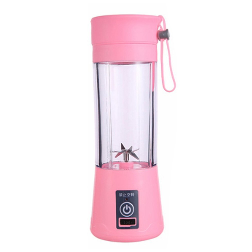 Portable Blender Mixer USB Electric Juicer Machine Smoothie Blender Mini Food Processor Personal Blender Cup Juice Blenders: pink
