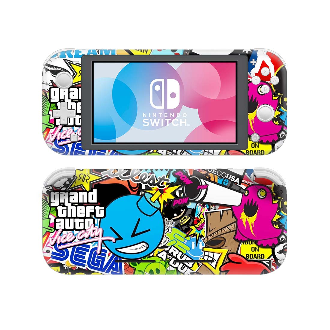 Pegatina de piel de vinilo de estilo grafiti para Nintendo Switch Lite, NSL película protectora, 15 estilos