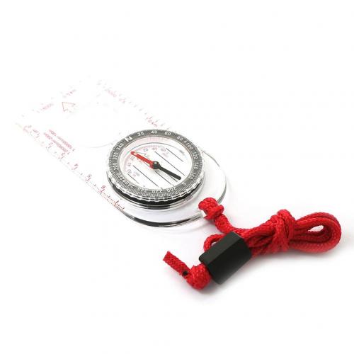 SD482 Mini Outdoor Transparent Plastic Compass Compass Camping Survival Map Scale Oriented Magnifier Field Travel Compass Tools: Default Title