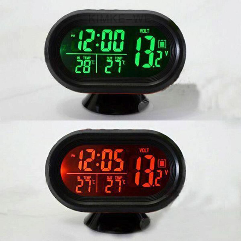 93 x 68 x 25mm lämpömittarikellon vaihtojännite lcd muovi+lasi anturiauto: Vihreä punainen