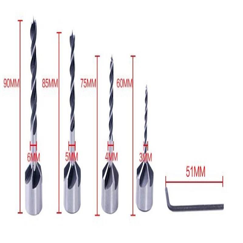3mm-6mm hcs counter sink drill reamer drill set wood chamfer counter hole drill plyot cutter hole drill