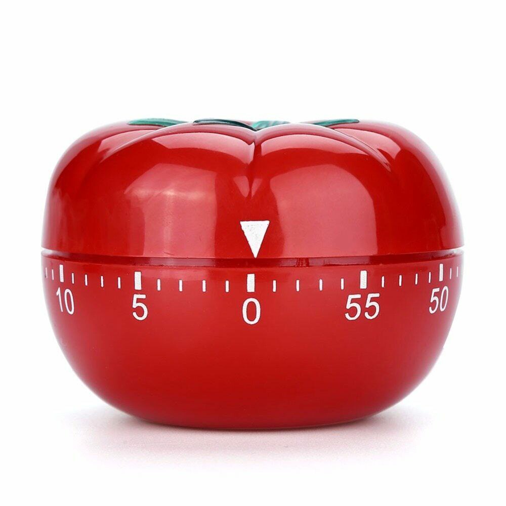 Cuisine tomate minuterie mécanique Pomodoro compteur jouet compte à rebours alarme cuisson tomate rappels horloge pour étude prendre une sieste Gadget: Default Title