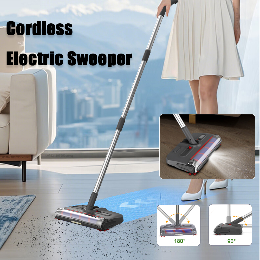 Elektrisk feiemaskin trådløs støvsuger håndholdt trådløs elektrisk moppstøvsuger elektrisk gulvfeier til husholdningen