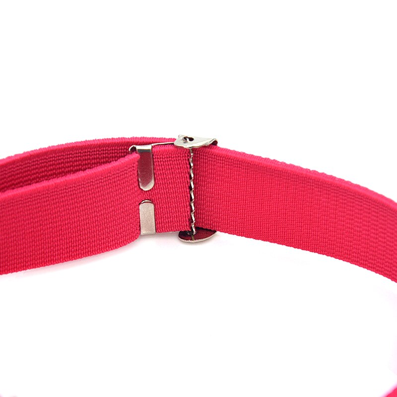 Justerbare børn unisex lærred bælter drenge piger elastisk bælte alu spænde longe 55 cmx 2.5cm