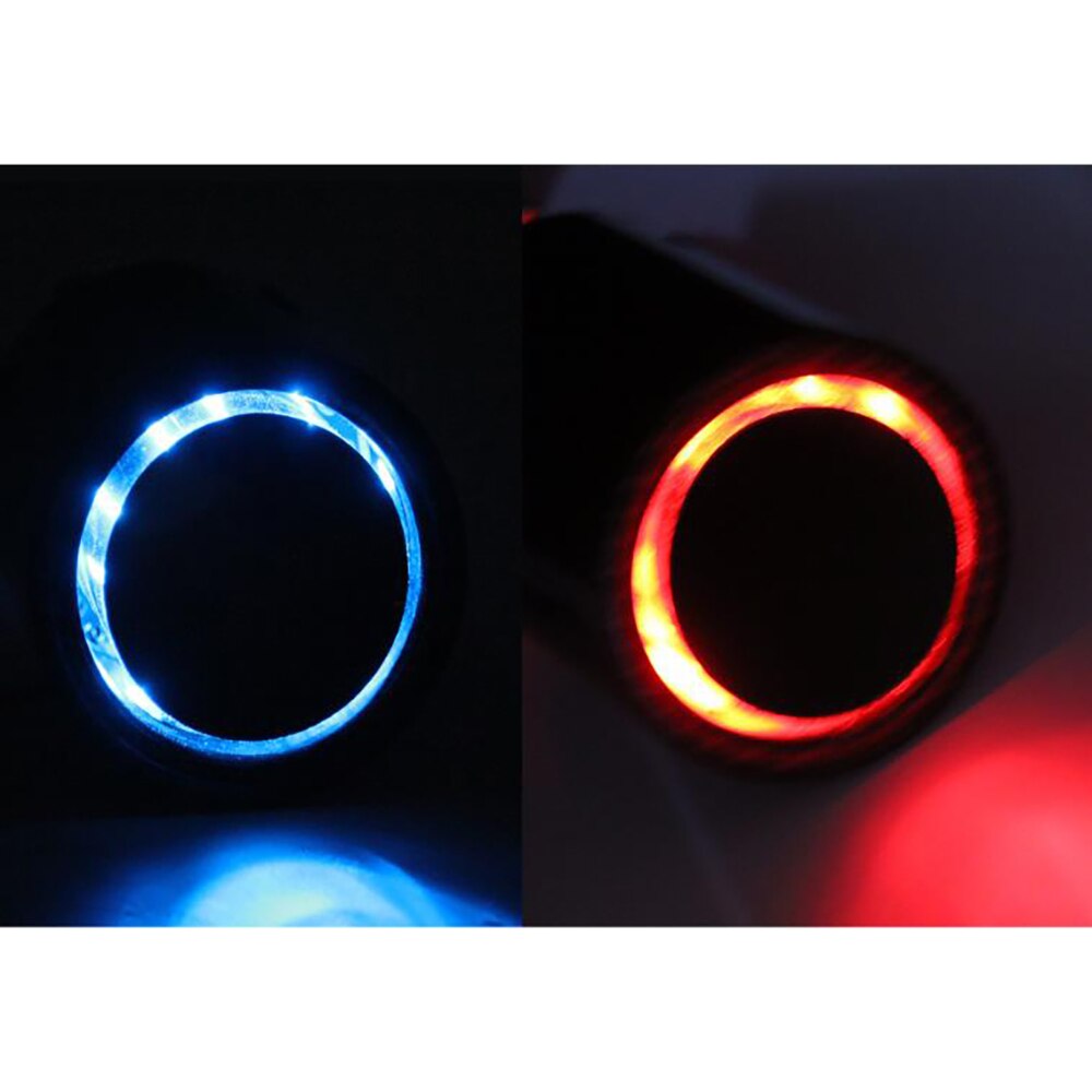 Modified Carbon Fiber Light-Emitting Tailpipe With High Temperature Resistant LED Lamp Exhaust Pipe Red/Blue