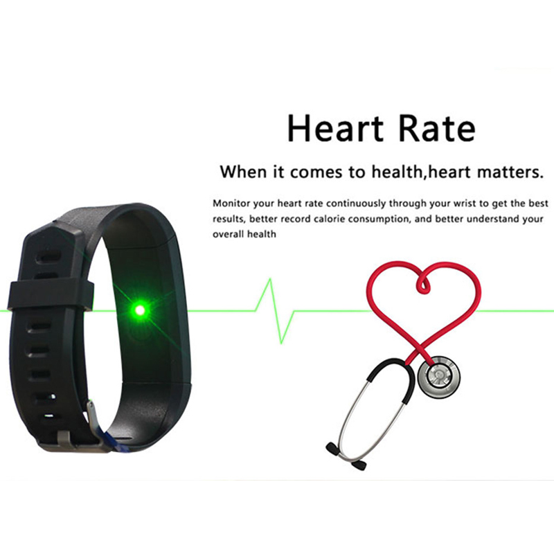 Smart Bracelet Thermometer Smartband Heart Rate Fitness Tracker Bracelet Watch WhatsApp Reminder Smart Band Bracelet Men Women