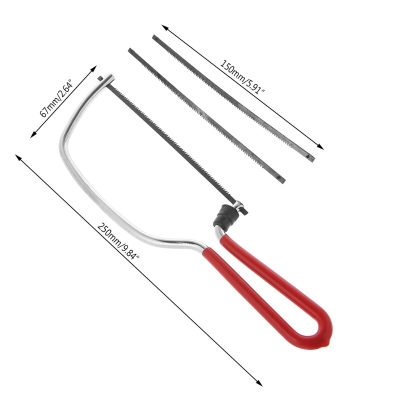 Mini Scroll Coping Metal Saw DIY Hand Hacksaw Woodworking Tool Replacement Blade